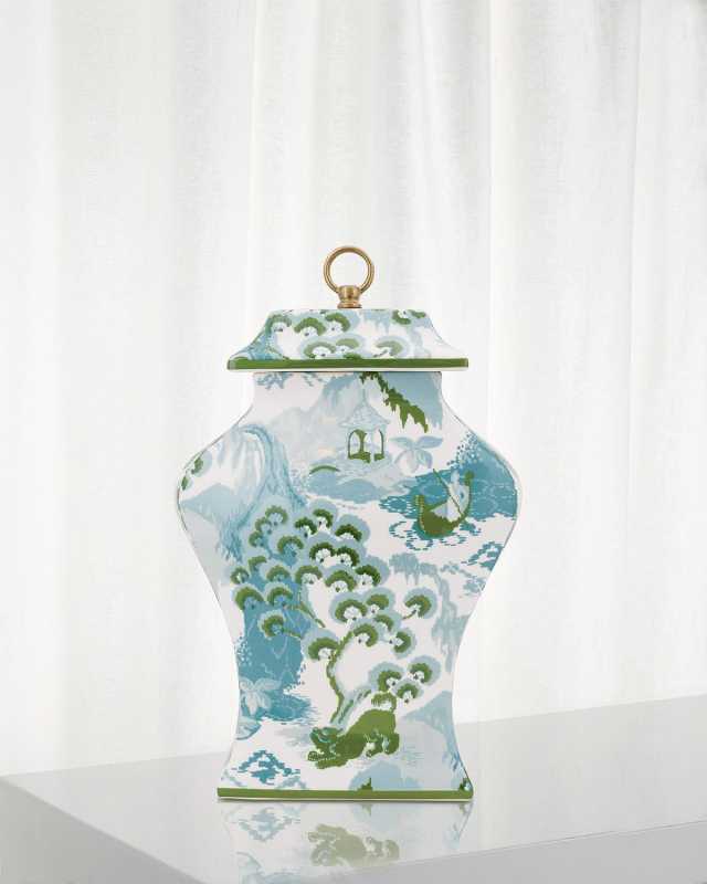 Madcap Cottage Canton Jar in Celadon