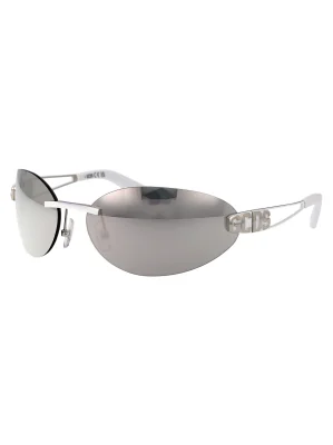 GCDS Oval Frame Sunglasses