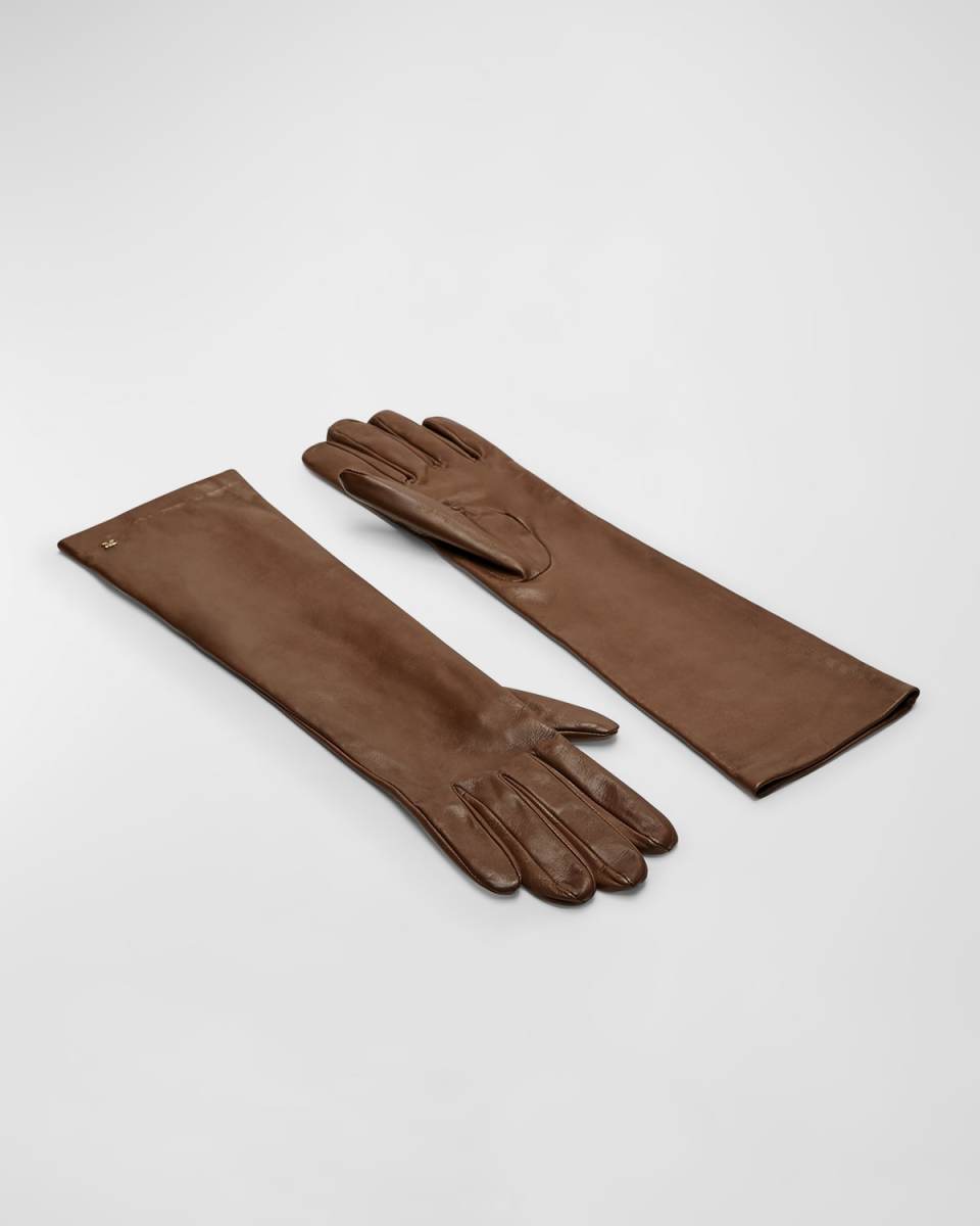Afidee Brown Lamb Leather Gloves