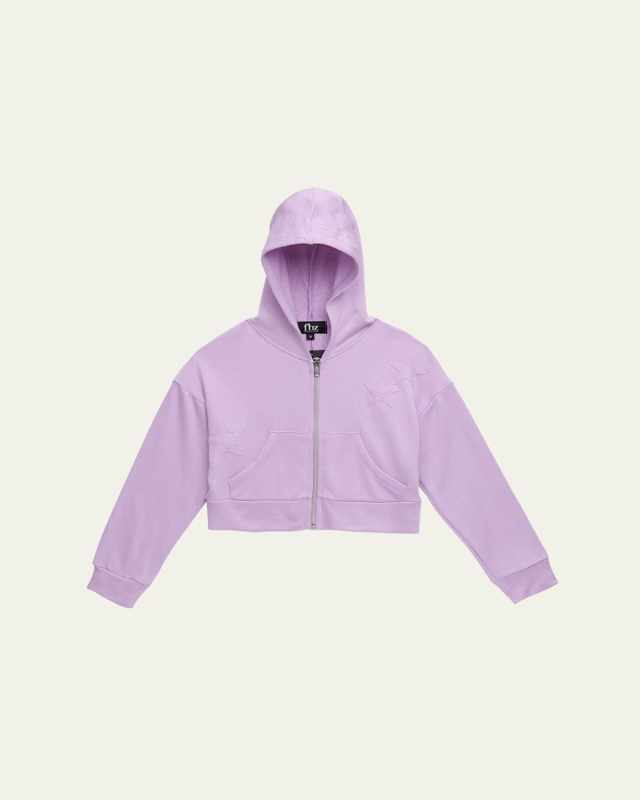 Girl's Star-Printed Hoodie, Size 4-6