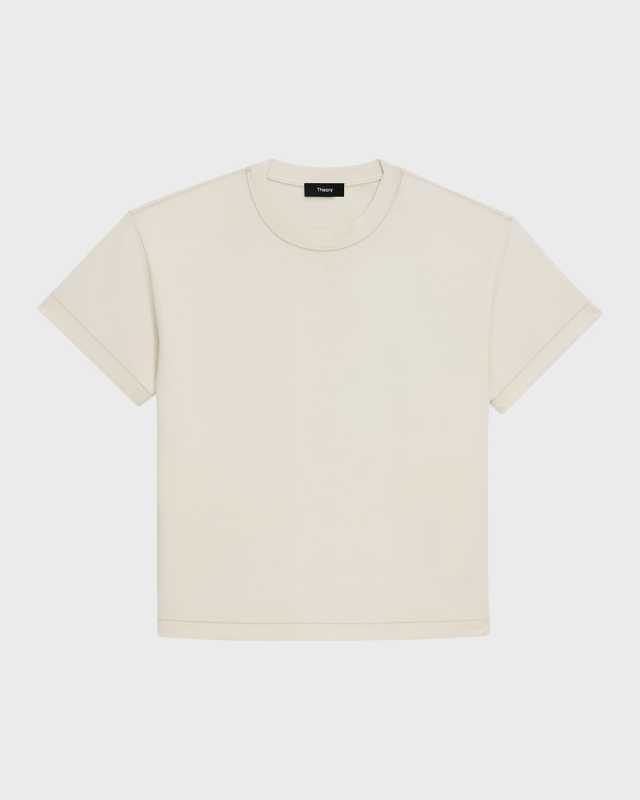 Short-Sleeve Stitched Crewneck T-Shirt