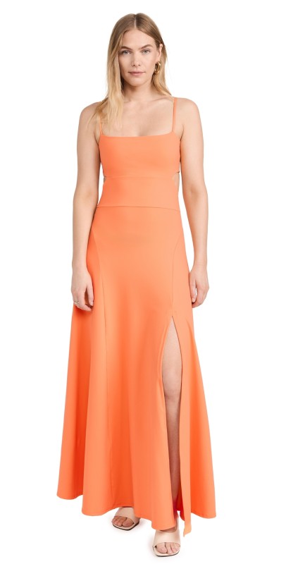 Susana Monaco Cut Out Open String Dress Nectarine