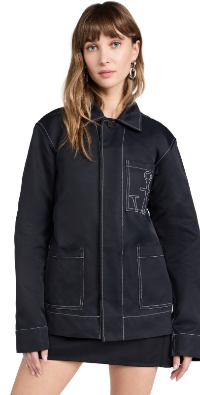 JW Anderson Contrasteam Workwear Jacket Black