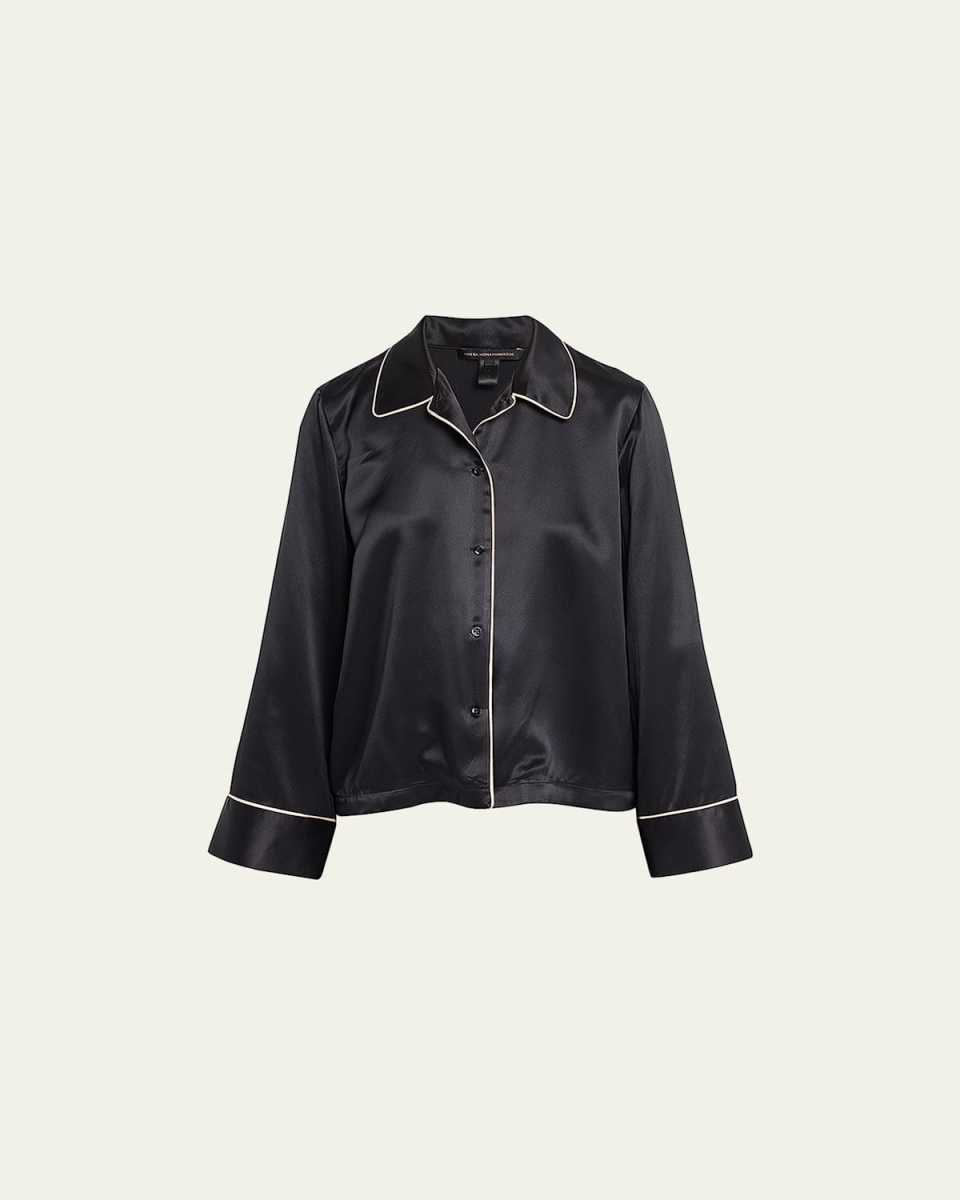 Kiki Button-Down Silk Lounge Top