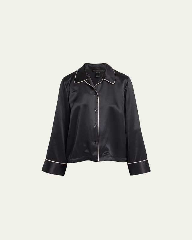 Kiki Button-Down Silk Lounge Top