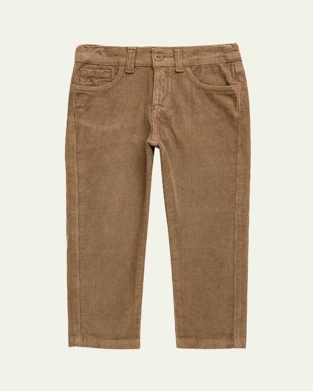 Boy's Corduroy Straight Leg Trousers, Size 3-12