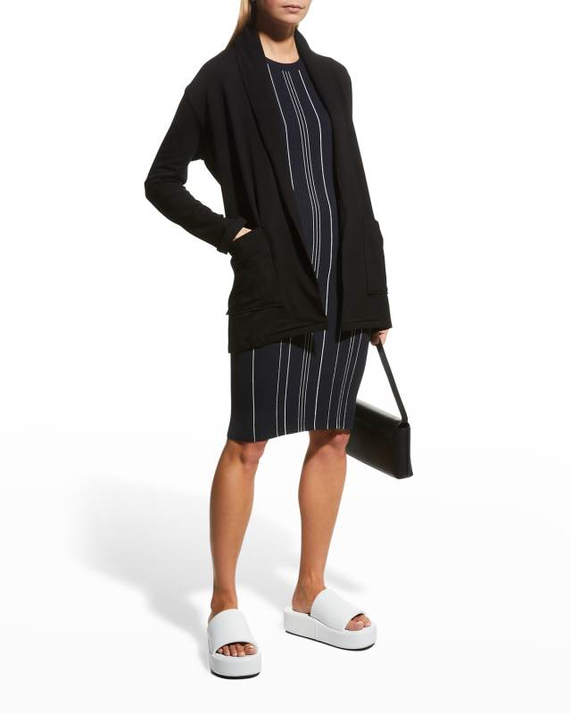 French Terry Open Cardigan w/ Pockets