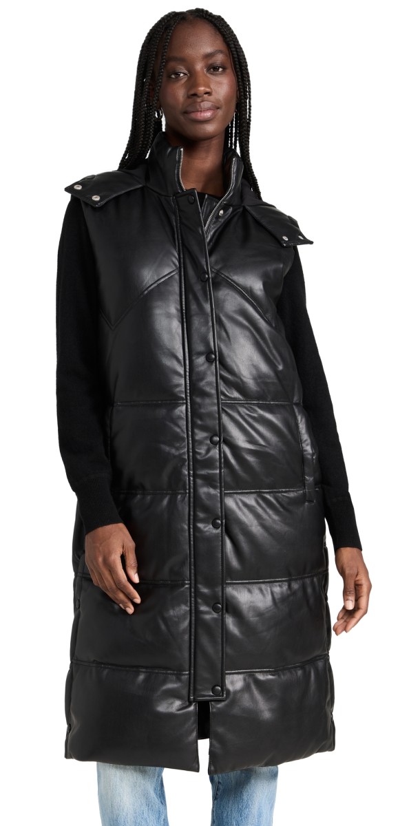 Avec Les Filles Puffer Vest Black