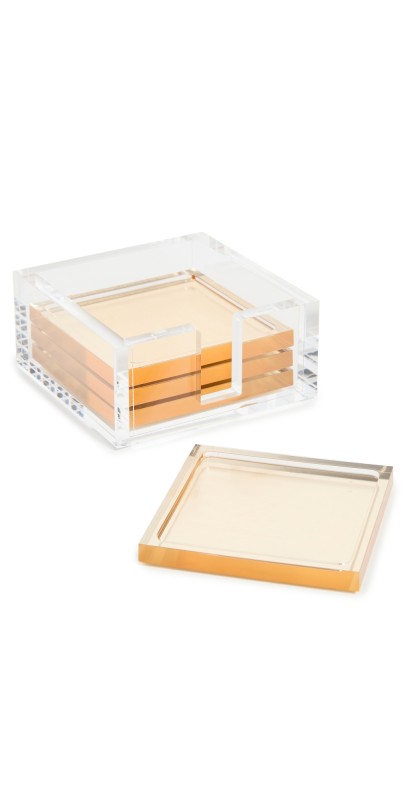 Tizo Design Tizo Design Acrylic Coasters - Gold Gold