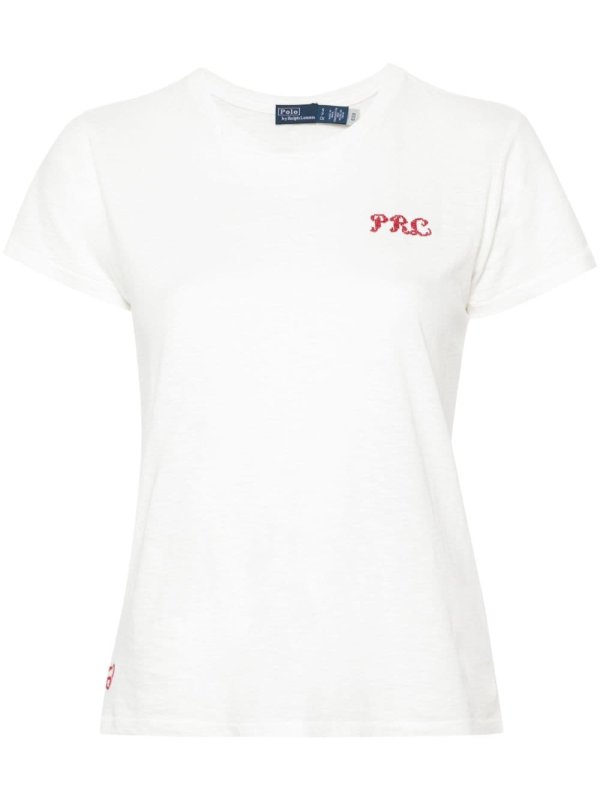 logo-embroidered cotton T-shirt