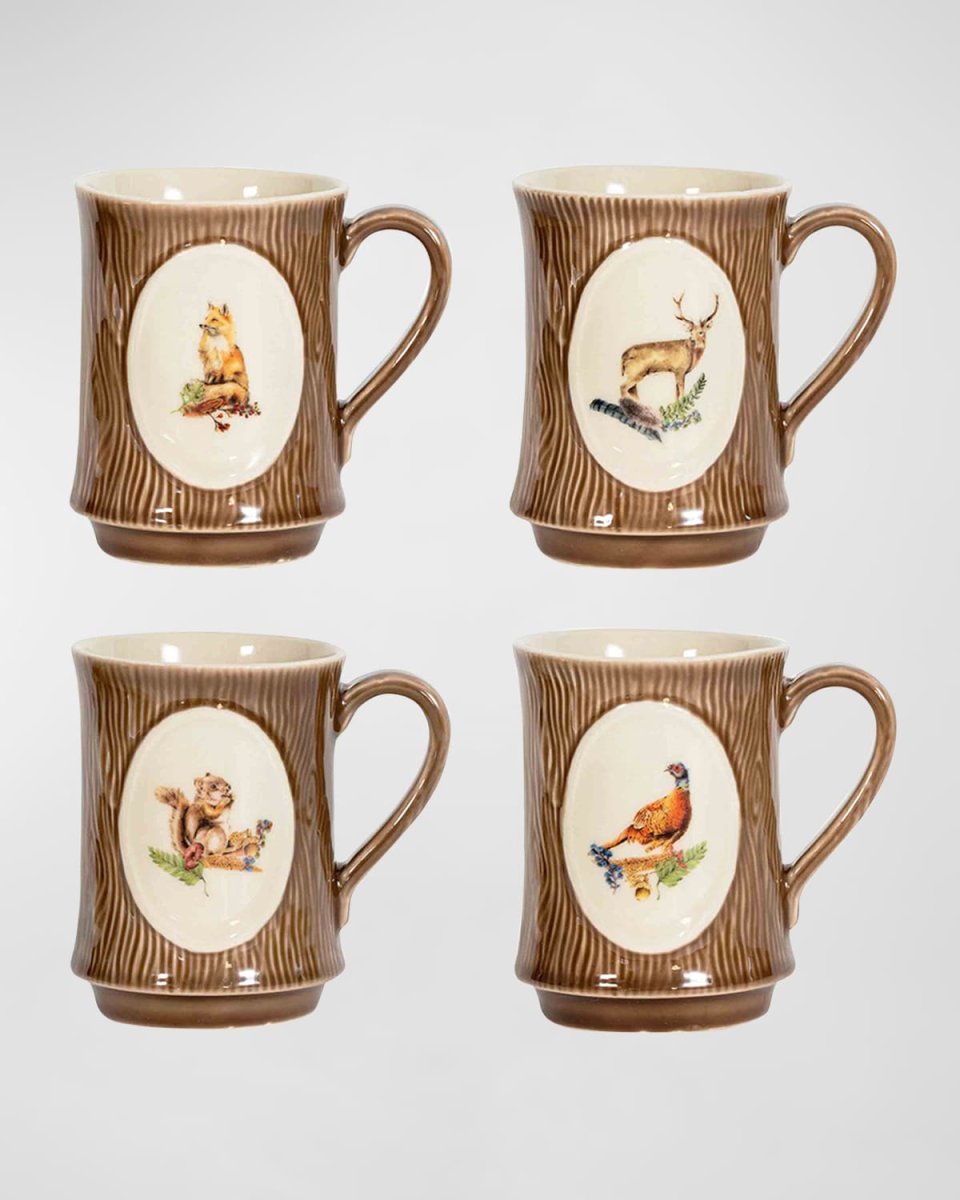 Forest Walk Assorted Animal Mugs, Set of 4