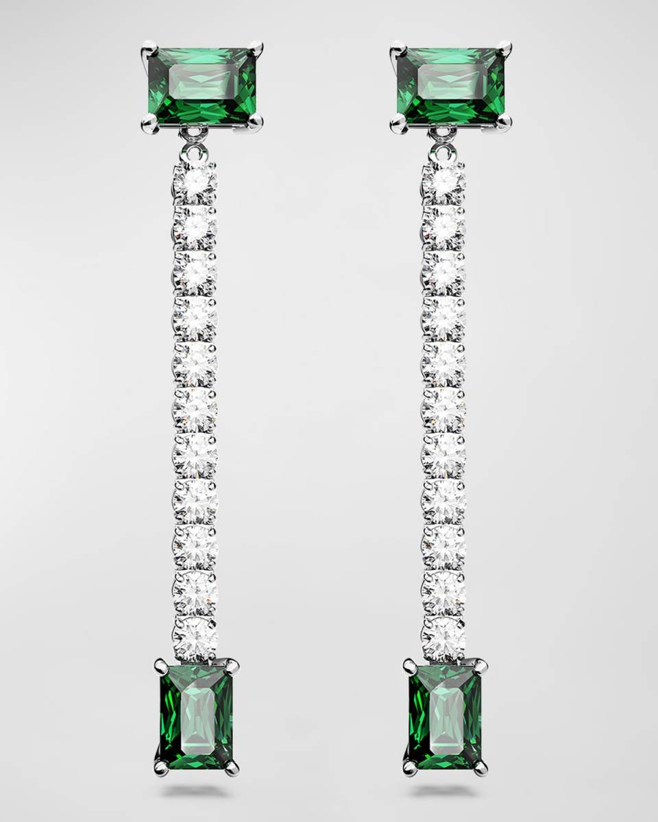 Matrix Rhodium-Plated Crystal Earrings