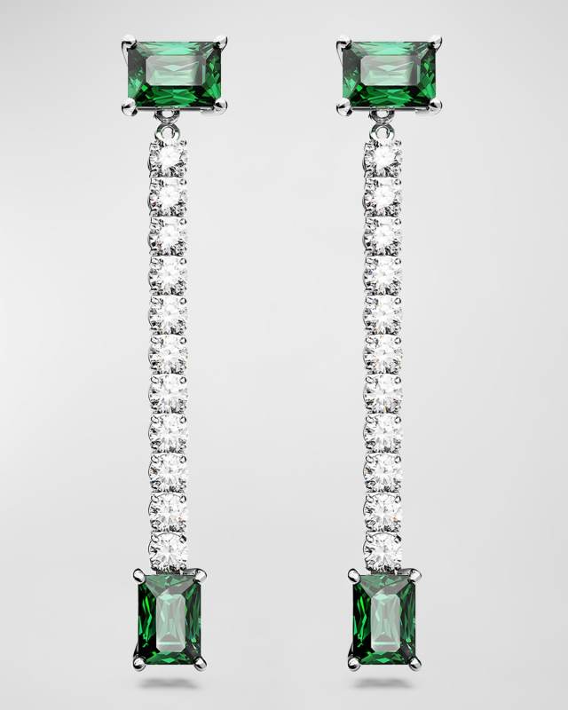 Matrix Rhodium-Plated Crystal Earrings
