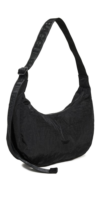 BAGGU Medium Nylon Crescent Bag Black