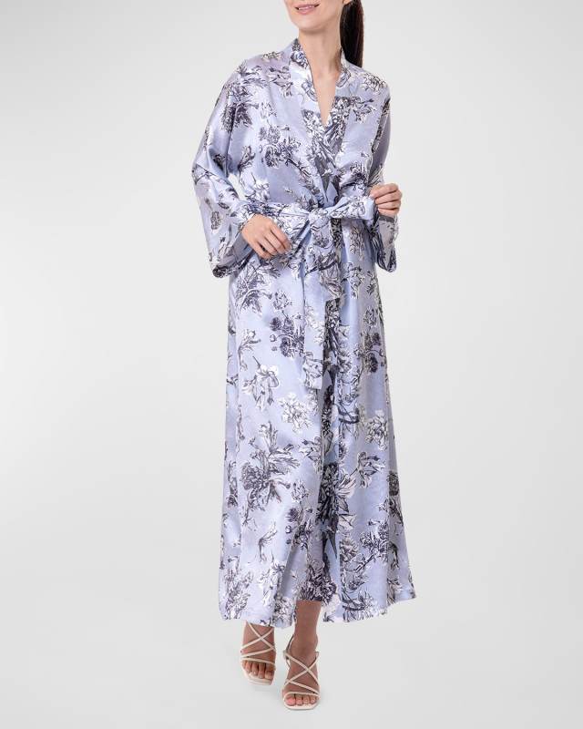 Toile Jardin Floral-Print Charmeuse Rob