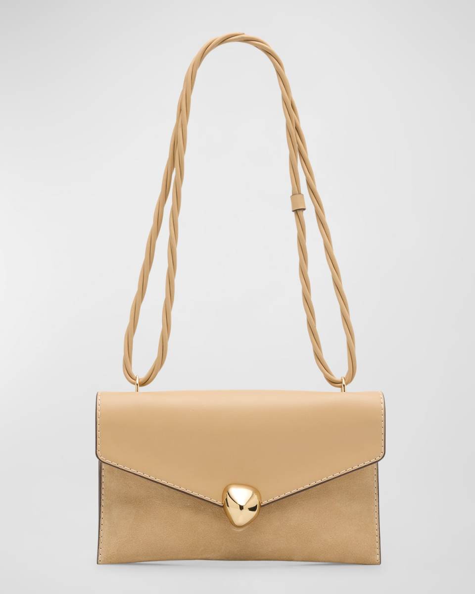 Renee Flap Suede & Leather Crossbody Bag