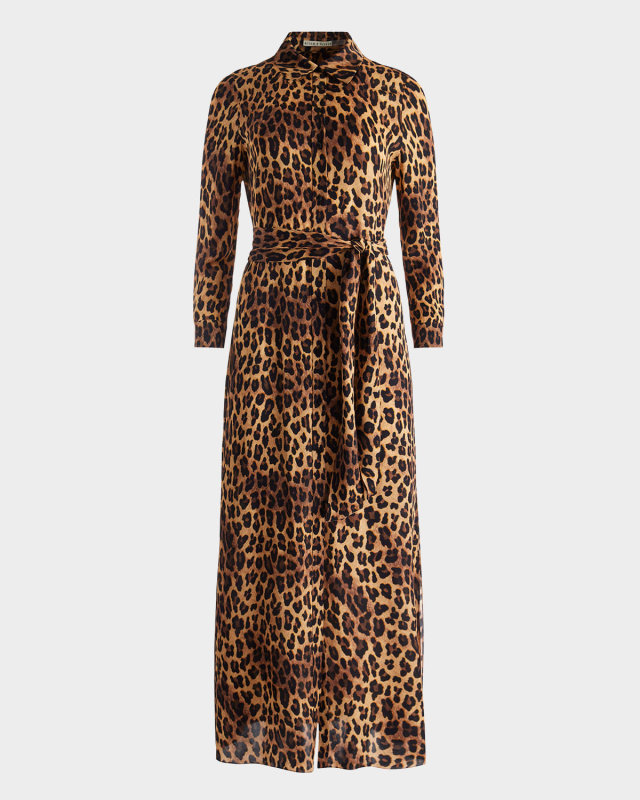 Chassidy Leopard-Printed Maxi Shirtdress