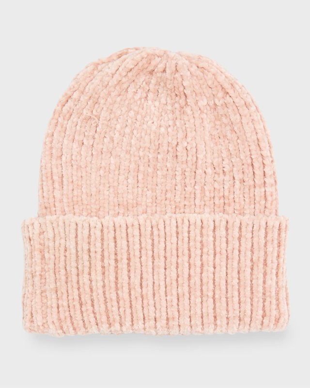 Girl's Kitty Ribbed Beanie