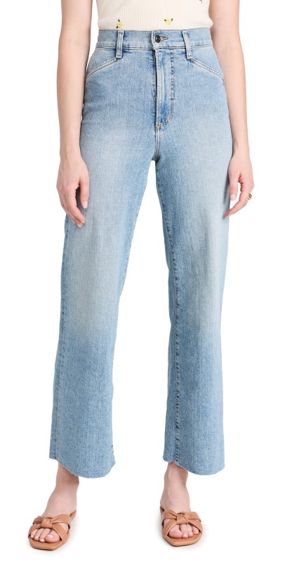 Favorite Daughter The Mischa Super High Rise Wide Leg Ankle Jeans Monterey