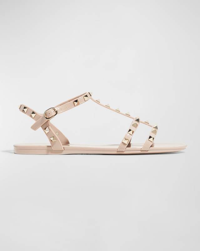 Rockstud Jelly Flat Gladiator Sandals