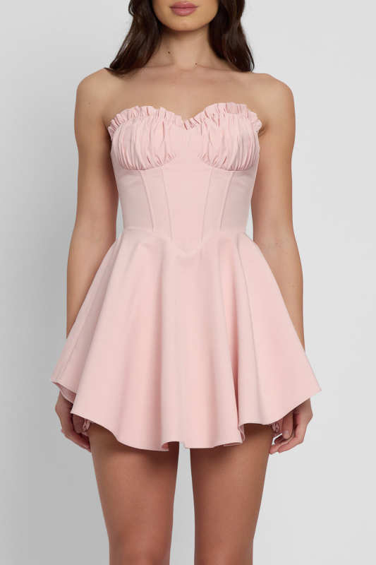 LEAU Genoa Corset Flare Mini Dress