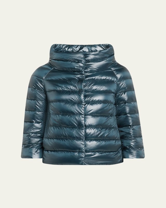 Iconico Piumino Sofia Water-Resistant Nylon Ultralight Puffer Jacket