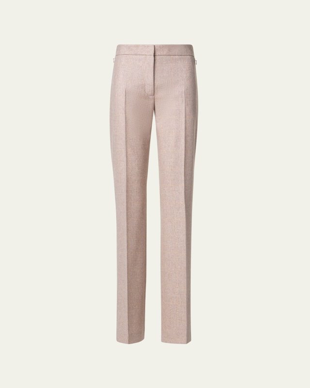 Carl Prince of Wales Skinny Leg Wool Pants