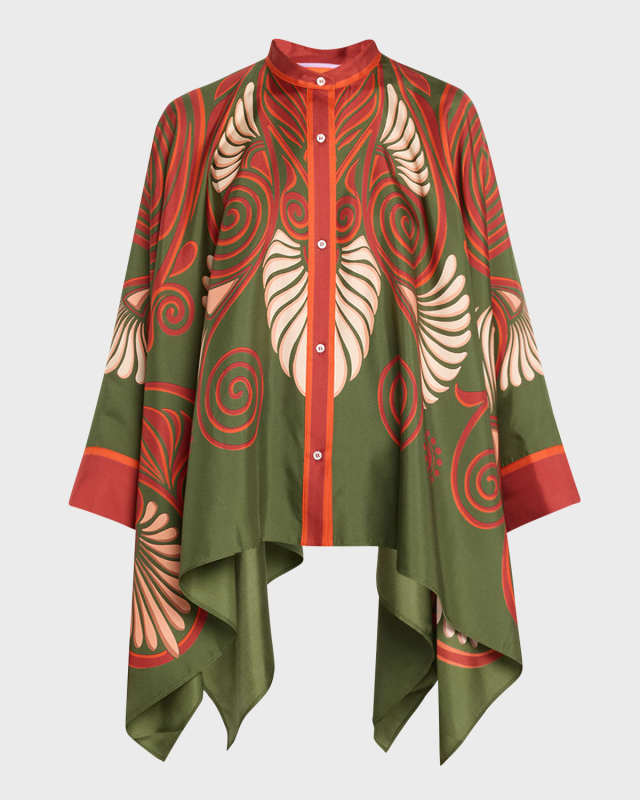 Foulard Placee Button-Front Shirt