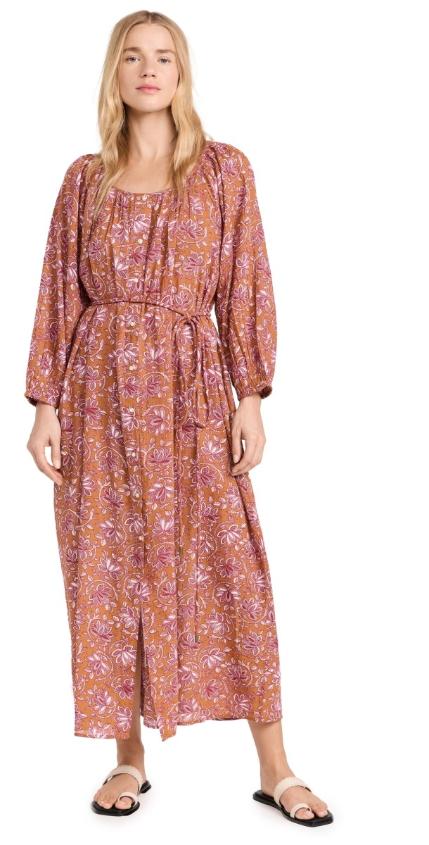 THE GREAT. The Shoreline Coverup Golden Sand Oasis Floral
