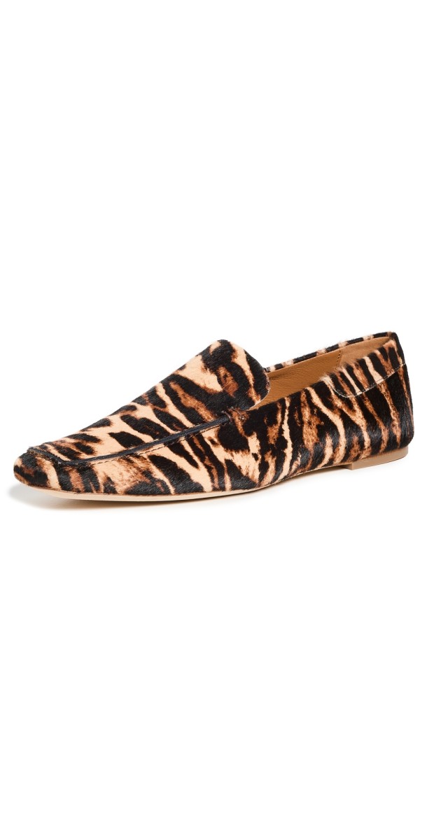 STAUD Becks Soft Loafers Ocelot