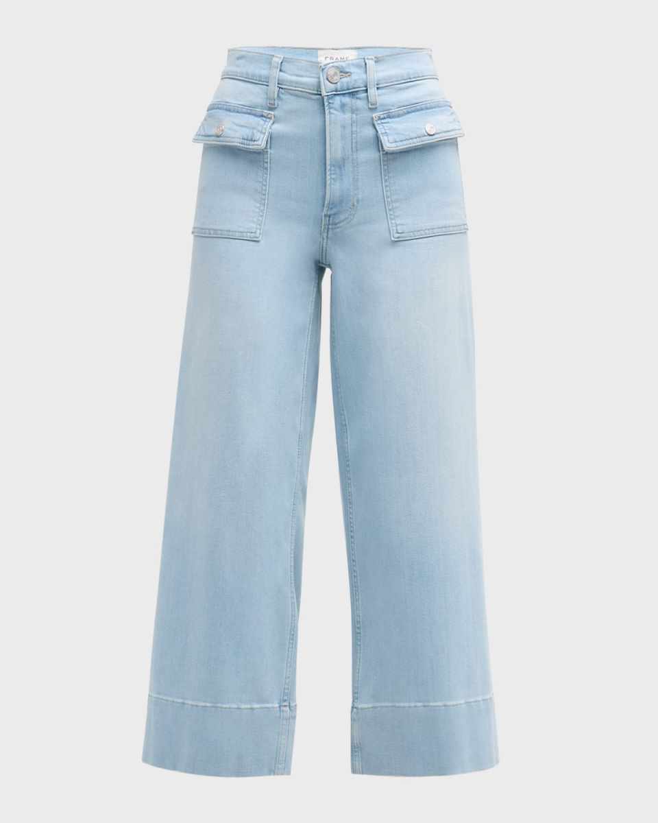The 70s Patch Pocket Crop Straight Jeans
