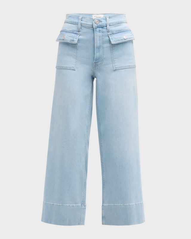 The 70s Patch Pocket Crop Straight Jeans