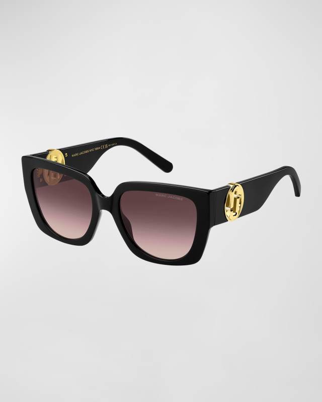 Cut-Out Logo Acetate Butterfly Sunglasses