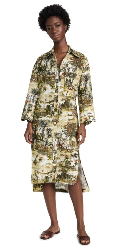Chufy Anise Safari Dress Eden Green