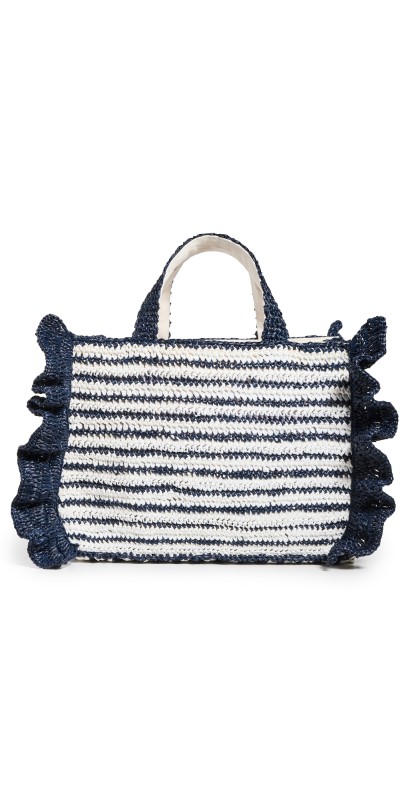 Poolside Bags The Sogno Tote Navy Strip