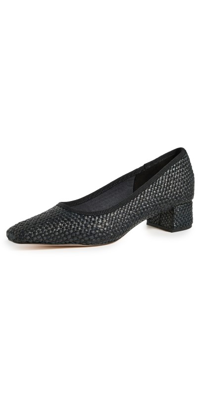 Loeffler Randall Nerine Square Toe Midheel Pumps Black