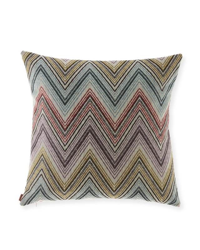 Andamane Chevron Jacquard Pillow, 24"Sq.