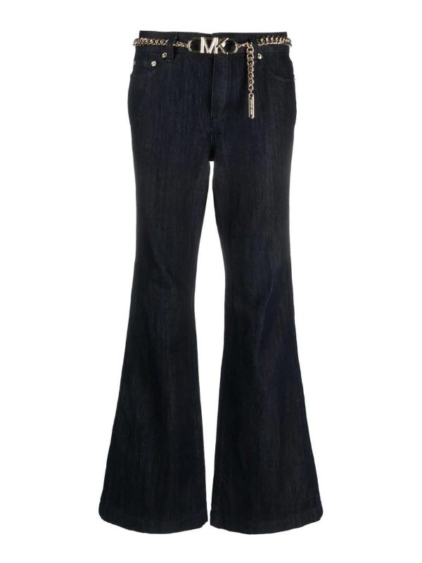 Michael Kors Jean Droit - Foncé Délavé