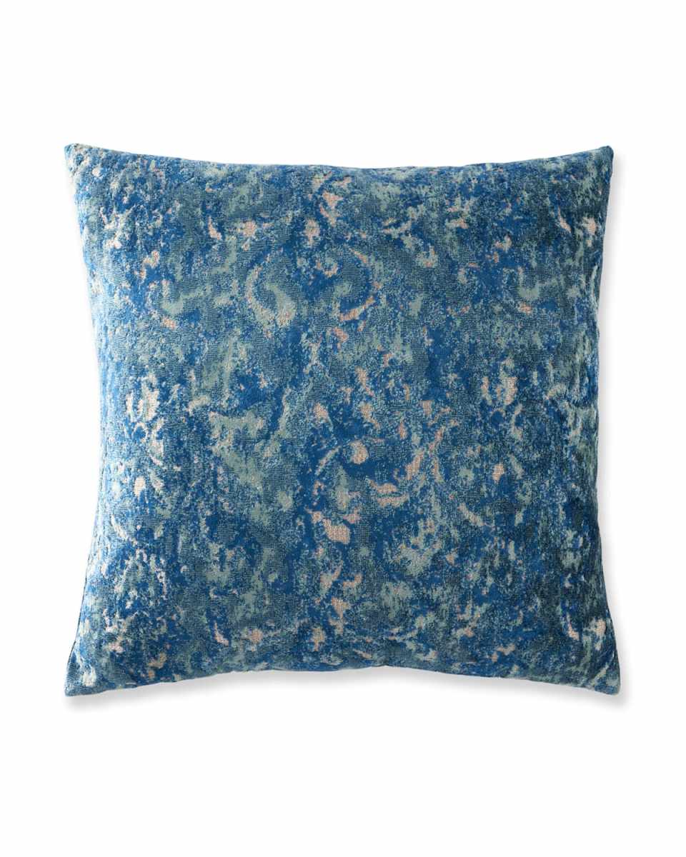 Byzantine Velvet Decorative Pillow, Slate