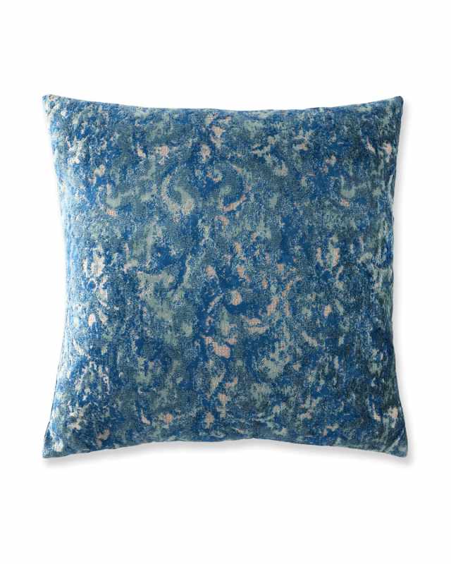 Byzantine Velvet Decorative Pillow, Slate