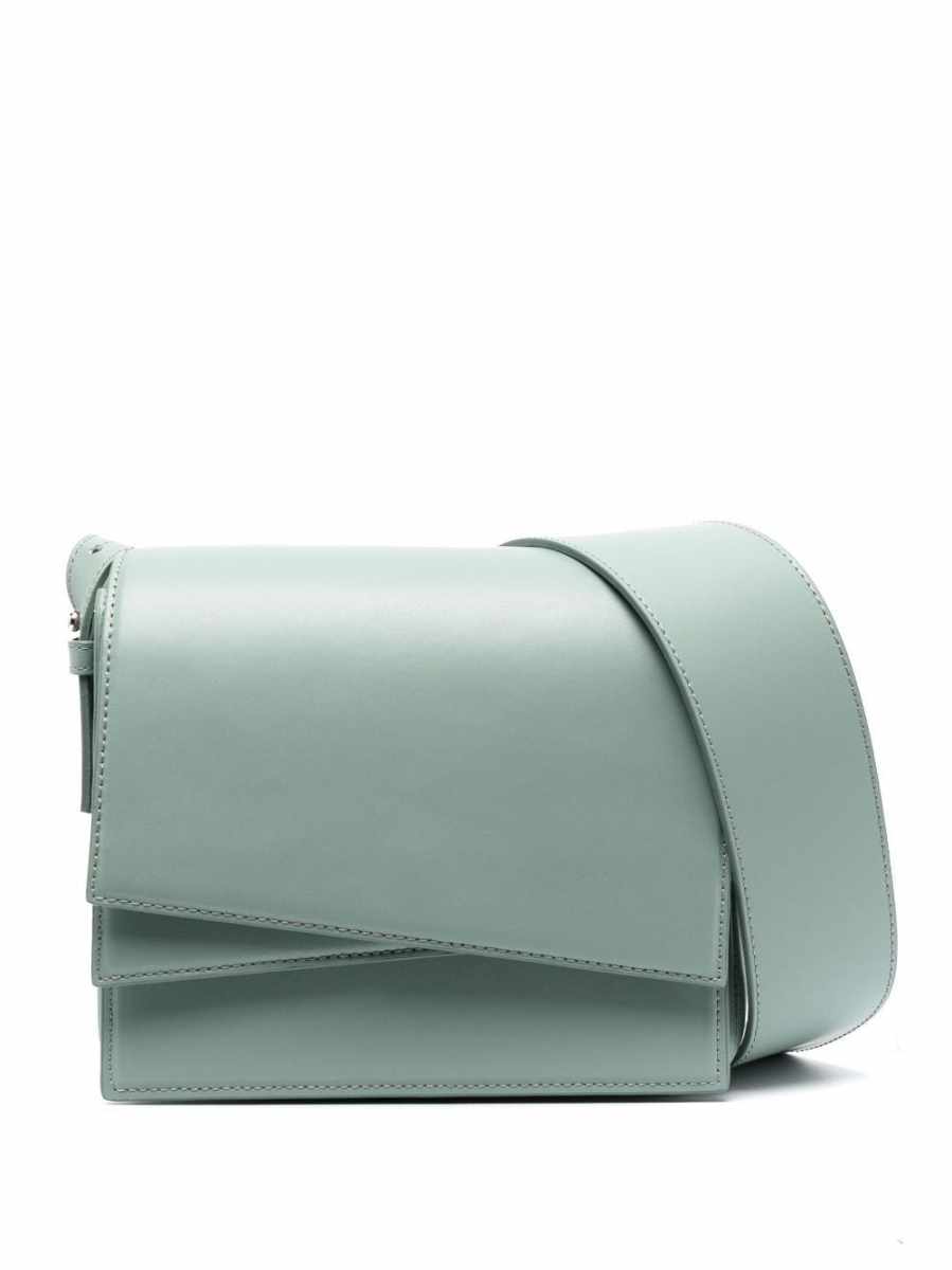 logo-embossed leather crossbody bag