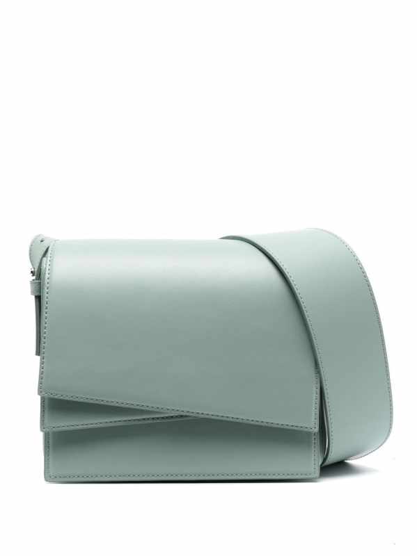 logo-embossed leather crossbody bag