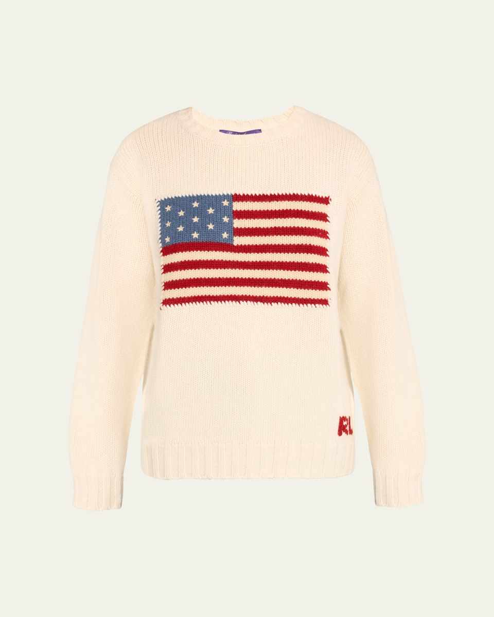 Flag Crewneck Cashmere Sweat