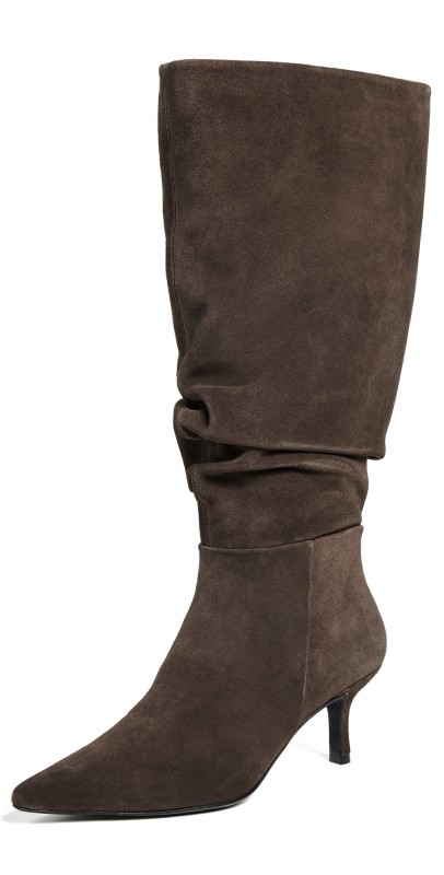 SIMKHAI Jordi Suede Slouch Boots Cacao