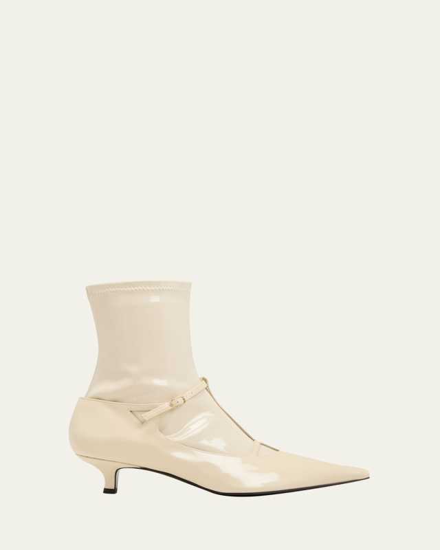 Cyd Patent T-Strap Booties