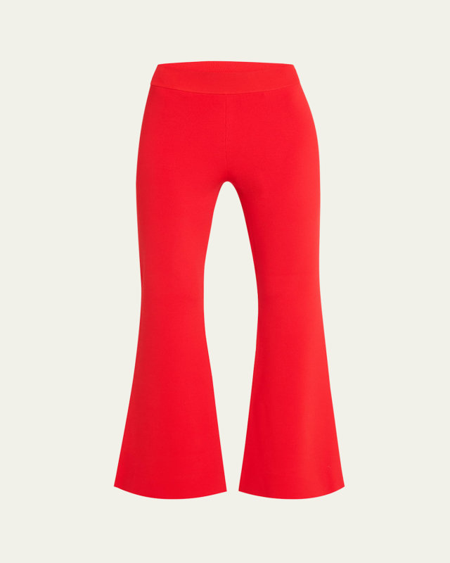 Flared Knit Trousers