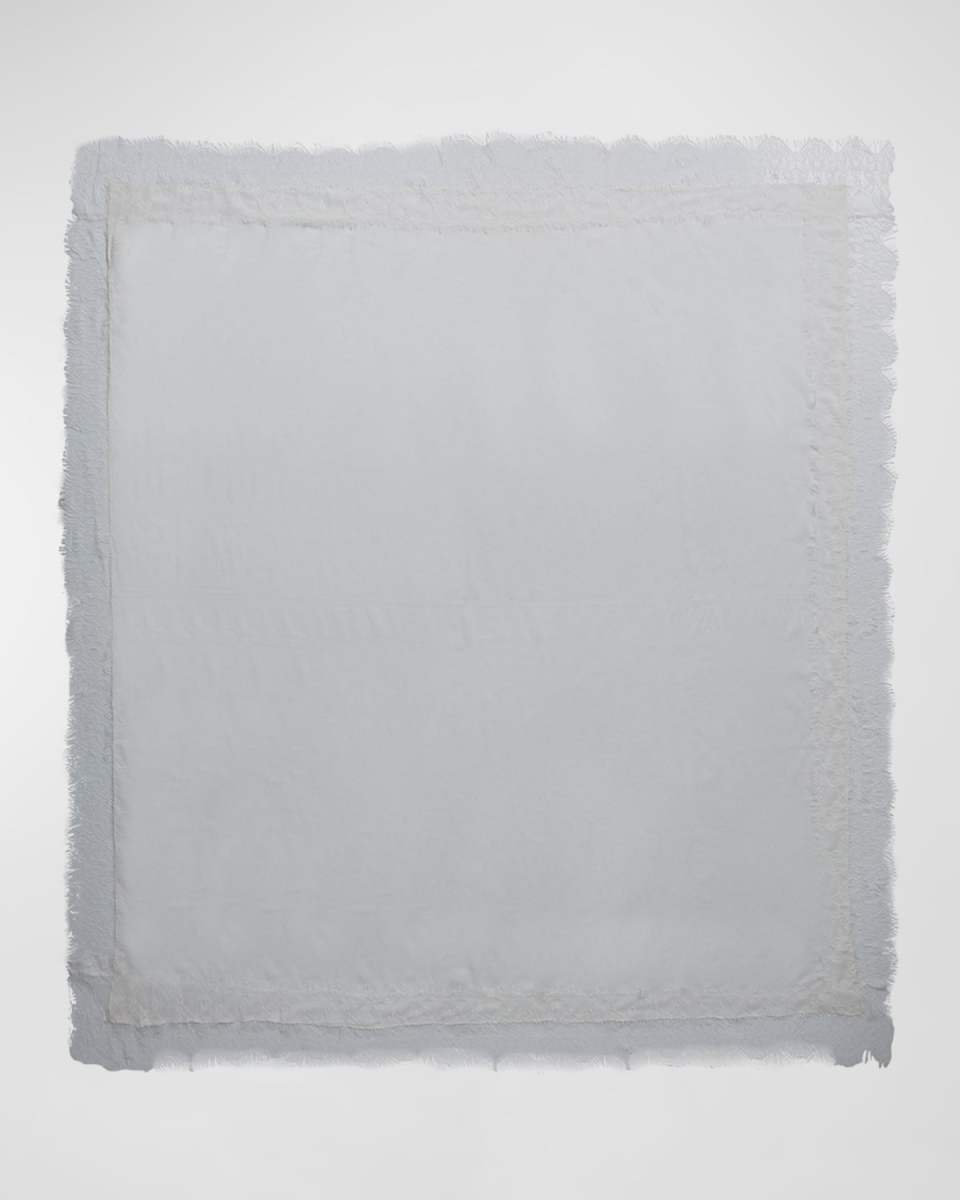 Sheer Lace Cashmere & Silk Evening Wrap