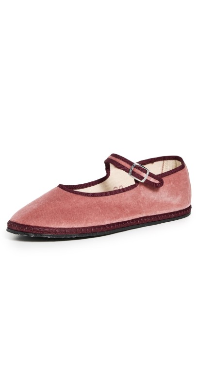 ViBi VENEZiA Mary Jane Velvet Furlana Ballet Flats Marie Antoinette