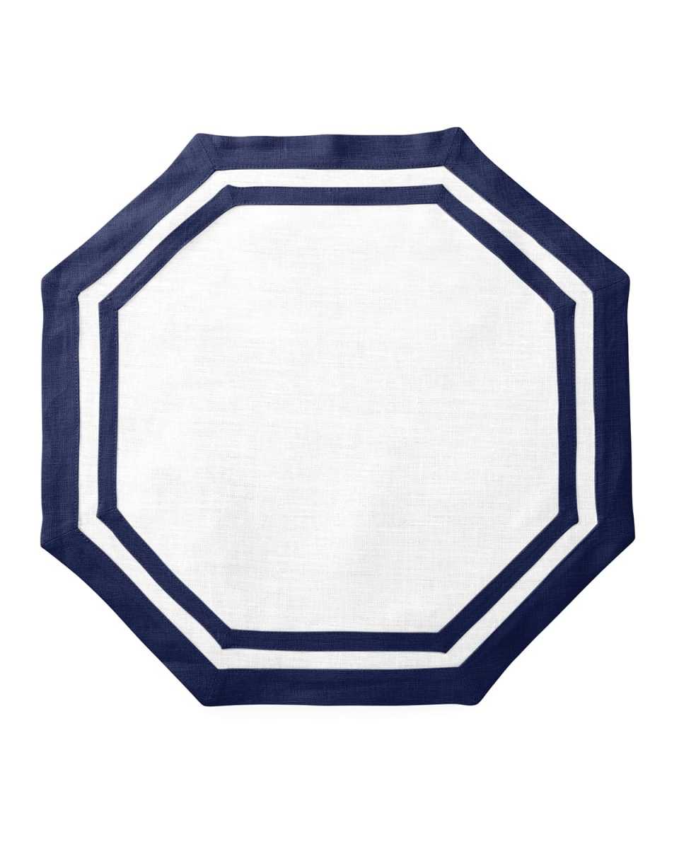 Casual Couture Double Border Octagon Placemats, Set of 4