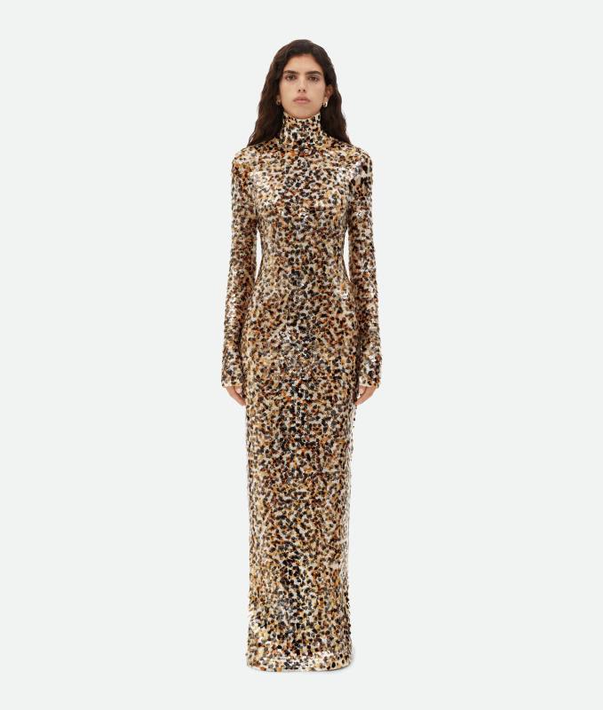 Bottega Veneta Printed Sequins Cotton Dress